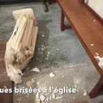 🇫🇷 France : À Montcenis, un vandale anonyme fracasse les statues de Sainte Thérèse de Lisieux et du Sacré-Cœur de Jésus dans l’église Notre-Dame, sous les caméras impassibles, le 5 novembre ! Tandis que la laïcité parade en tolérance, ces actes anti-chrétiens explosent de 13% cette année, minimisés par les élites. Barbarie ordinaire ou manipulation narrative contre le patrimoine ? Où est l’indignation quand les croix saignent en silence ?