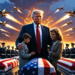 🇺🇸 États-Unis : Trump console les familles des soldats tombés en Iran à Dover tout en refusant tout compromis avec les mollahs et en poursuivant les frappes décisives avec Israël. Malgré le chagrin national, sa résolution à détruire la théocratie et ses armes illustre un président qui transforme la douleur en détermination victorieuse, loin des hésitations européennes.