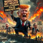 🇺🇸 États-Unis : Grâce à Trump, les États-Unis ont réalisé un solde migratoire net négatif pour la première fois en cinquante ans, stoppant l&rsquo;immigration massive et sécurisant les frontières ! Cette réussite historique renforce l&rsquo;économie et la cohésion nationale, défiant les élites mondialistes qui ont échoué pendant des décennies.