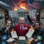 🇺🇸 États-Unis : Trump nomme les PDG de Meta, d&rsquo;Oracle et de Nvidia au conseil scientifique et technologique afin de peser sur la politique en matière d&rsquo;IA et d&rsquo;autres questions stratégiques ! Cette décision de la Maison Blanche renforce l&rsquo;approche proactive de l&rsquo;administration pour stimuler l&rsquo;innovation technologique et consolider la position dominante des États-Unis dans le secteur, illustrant un succès clair dans la gestion des enjeux futurs.