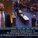 🇺🇸 États-Unis : Le Sénat américain avance la nomination de Markwayne Mullin comme secrétaire à la Sécurité intérieure par le président Trump par 54-37 ! Avec le démocrate John Fetterman rejoignant les républicains, une victoire éclatante pour Trump qui assure une sécurité nationale renforcée et défie les élites !